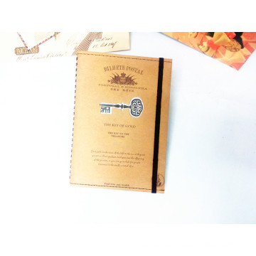 El cuaderno personalizado superventas de la espiral de la cubierta de Kraftpaper de 32k